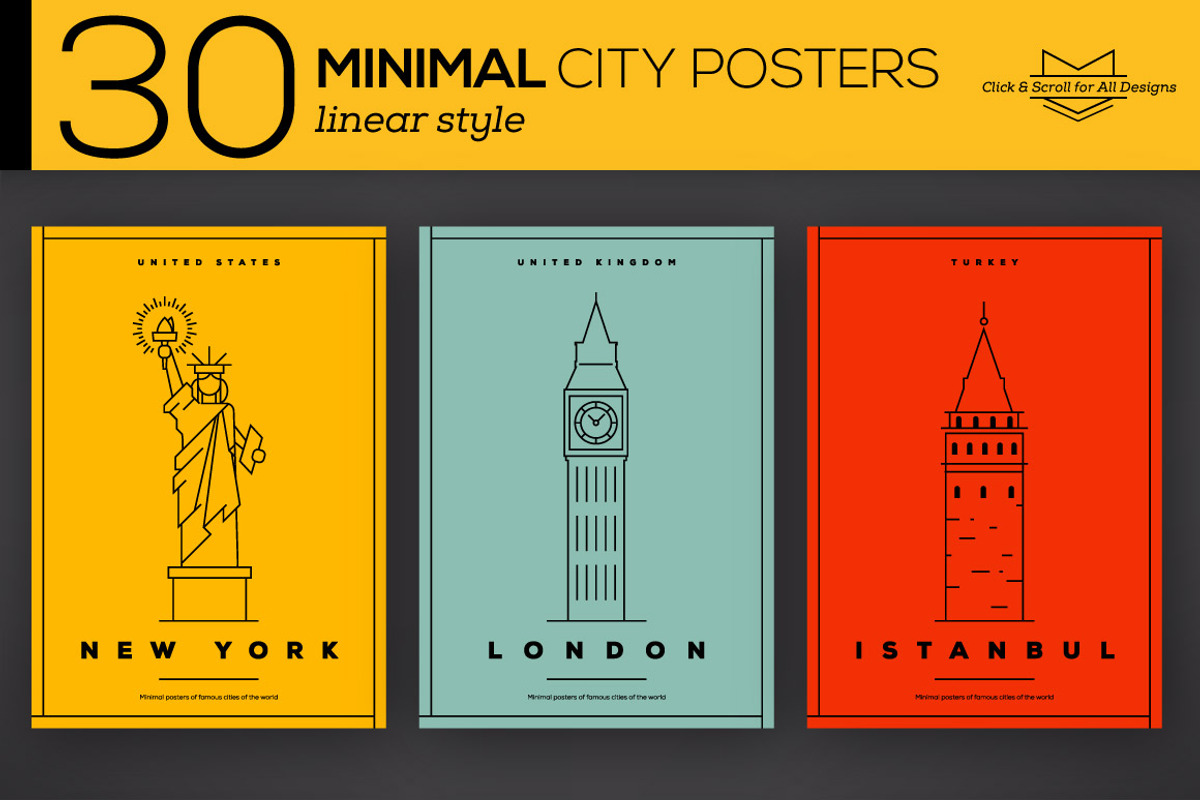 30 - Minimal City Poster, an Illustration by Kursat Unsal (Photo 1 of 3)