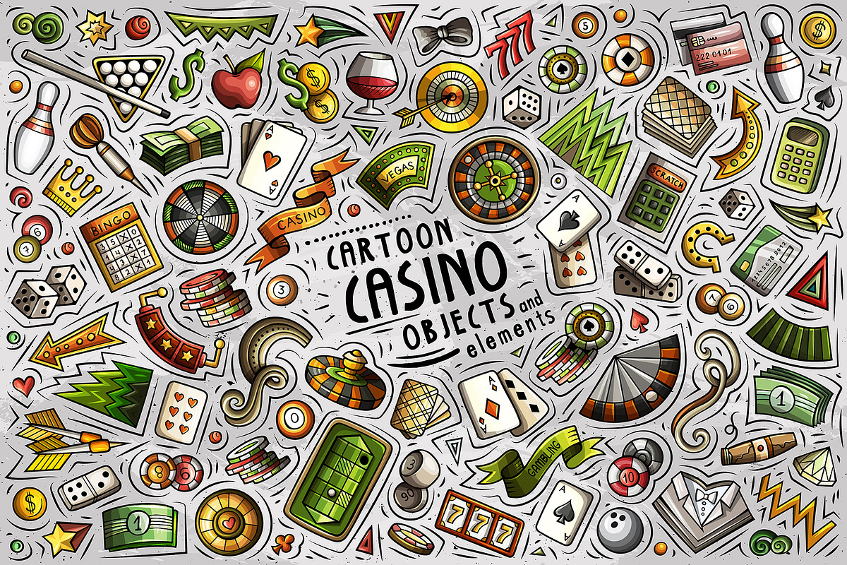 Casino Cartoon Objects Set, a Decorative Illustration by BALABOLKA (Photo 1 of 3)