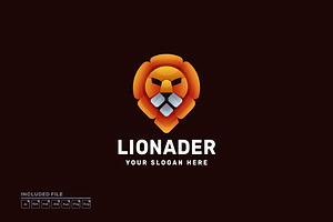 Modern Lion Gradient Logo Design, a Branding & Logo Template by yuanesei