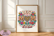 Best MoM ever Mother's Day png, an Illustration by Daily.Designs (Thumbnail 4 of 5)