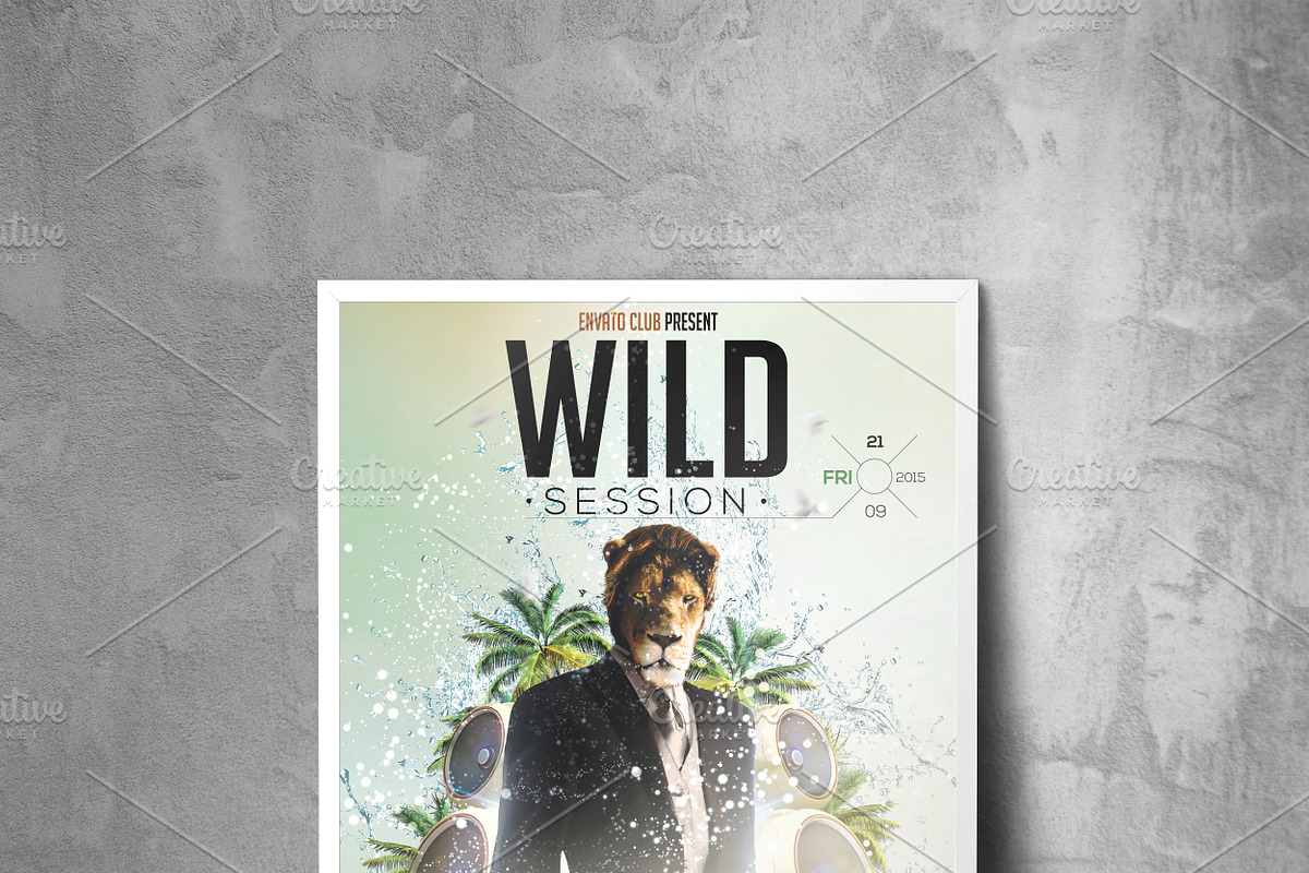 A4 Framed Poster Mockup, a Print Template by CREATIVE DUDE (Photo 7 of 9)