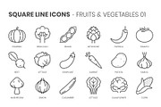 Square line icons, an Outline Icon by Howcolour (Thumbnail 39 of 85)