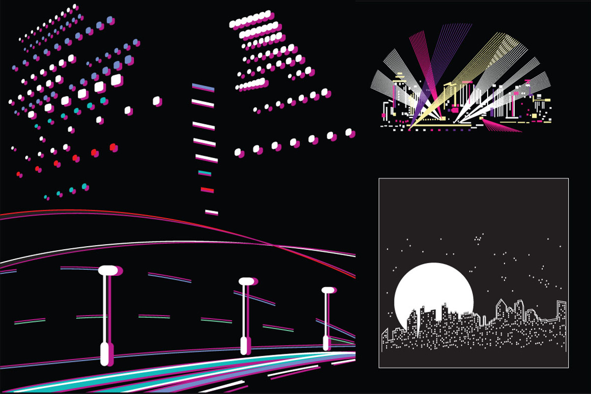 9 vectors abstract urban landscapes, an Illustration by Crowhouse (Photo 3 of 4)