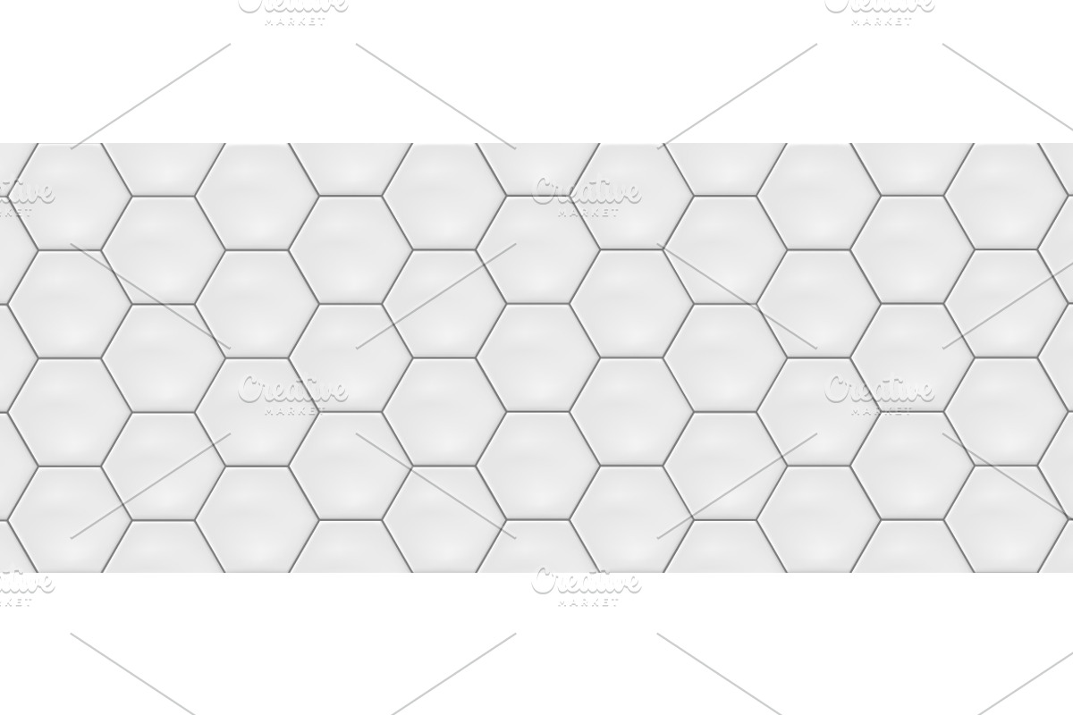 White Hexagon Ceramic Tiles, a Texture Graphic by AlexMstudio