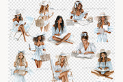 Summer Beach Clipart Collection, a Person Illustration by GlamArtZhanna (Thumbnail 8 of 8)