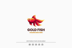 Gold Fish Gradient Colorful Logo, a Branding & Logo Template by Artnivora.Std