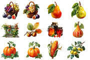 Watercolor Autumn Sublimation Clipar, an Illustration by Designworld (Thumbnail 2 of 6)