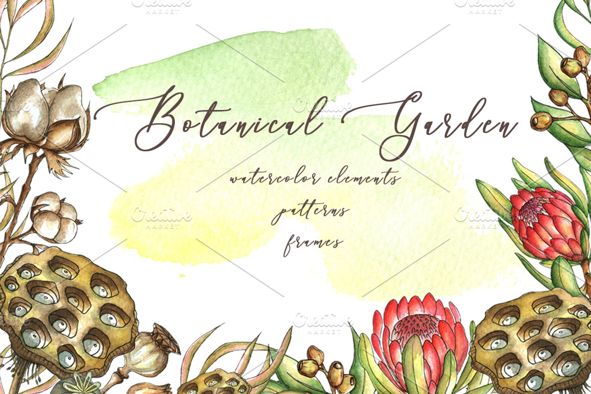 Sale BotanIcal Garden watercolor, a Texture Illustration by artdreamer (Photo 1 of 5)