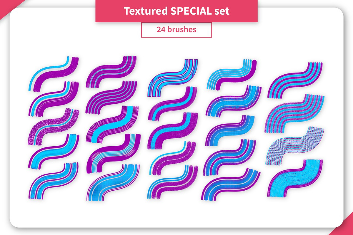 Outline MULTI LINE Brush set, a Brush Add-On by Magnatype (Photo 5 of 9)