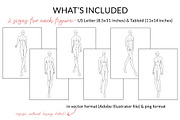 Walking Poses Croquis Pack, a Person Illustration by Art by Lin (Thumbnail 2 of 3)