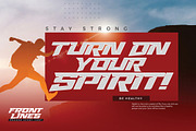 Front Lines - Modern Sport Fonts, a Sans Serif Font by Gassstype (Thumbnail 2 of 10)