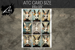 Surreal Rabbit Portrait Papers