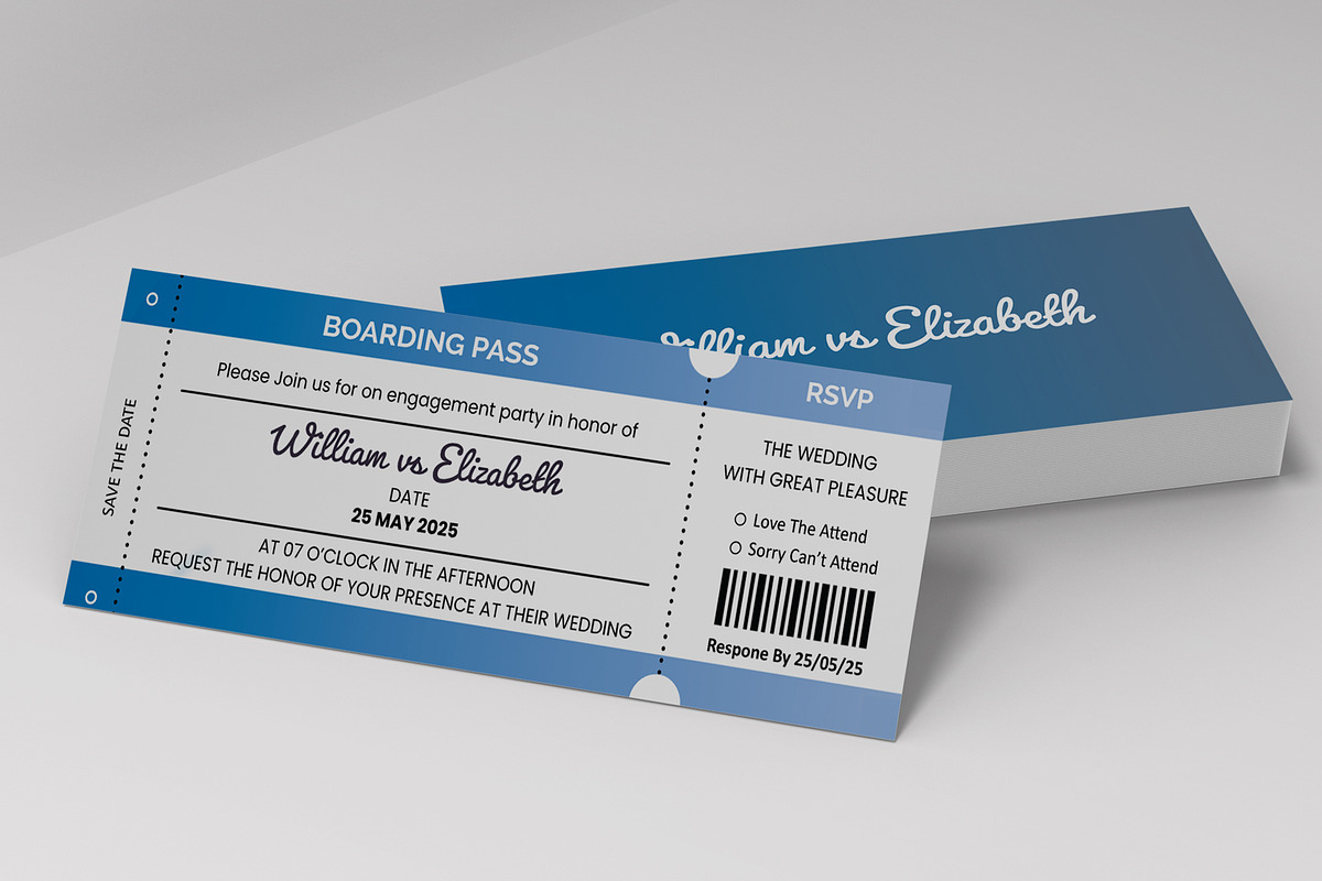 Wedding Invitation Ticket 2023, a Stationery Template by MightyDesign (Photo 1 of 5)