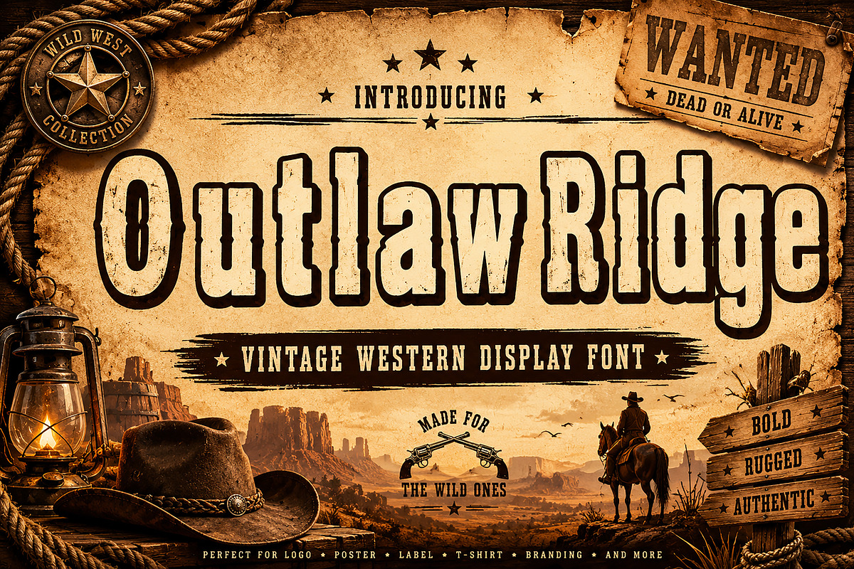 Outlaw Ridge, a Slab Serif Font by Wow Magic (Photo 6 of 6)
