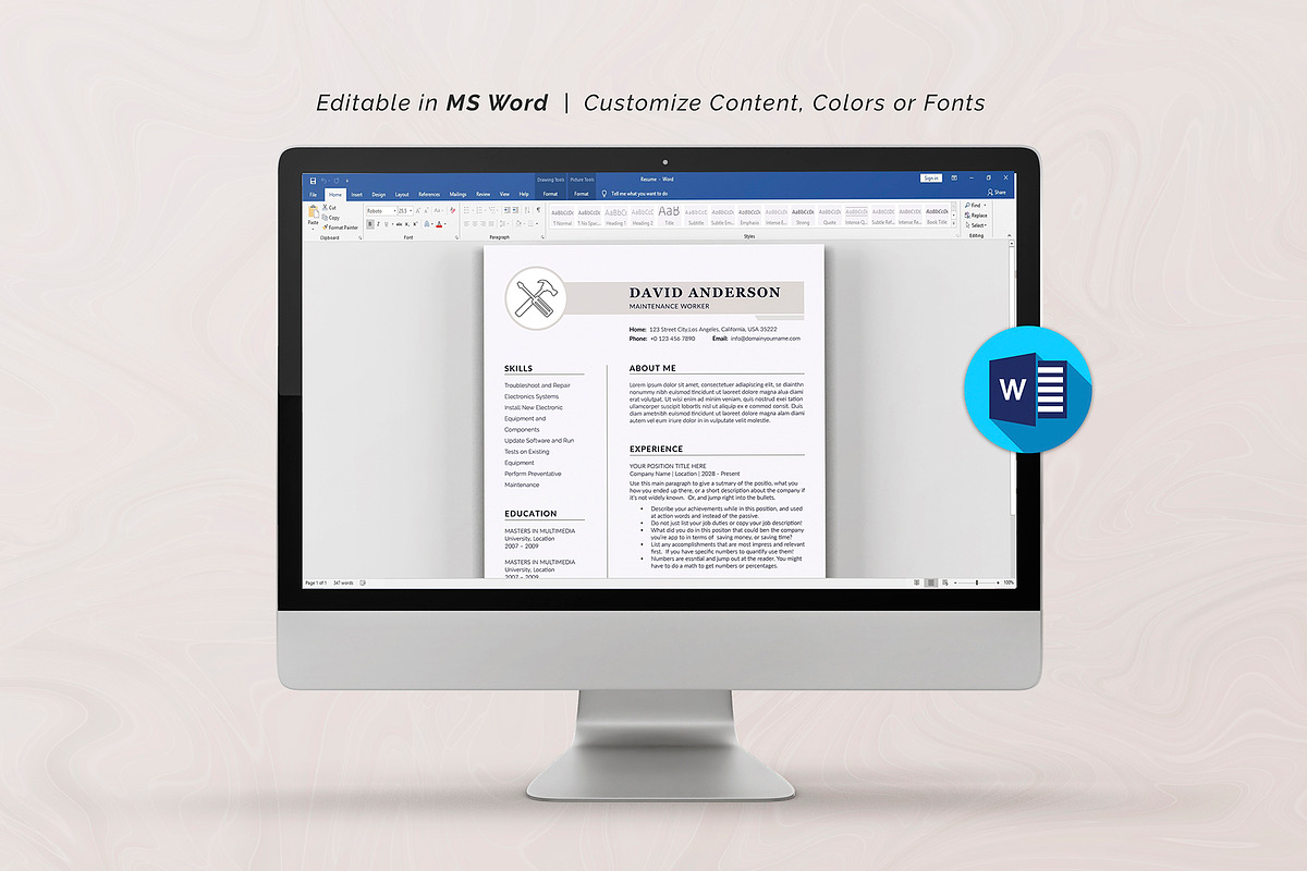 Resume Template, a Resume Template by DesignDevisers (Photo 8 of 10)