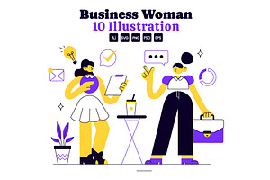 10 Business Woman Illustration, a Person Illustration by denayunebgt