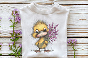 Whimsical Spring Duck Clipart, an Illustration by OK Design (Thumbnail 5 of 6)