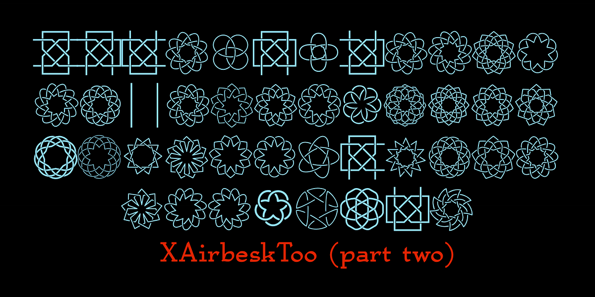 XAirebesk, a Symbol Font by Ingrimayne Type (Photo 6 of 6)