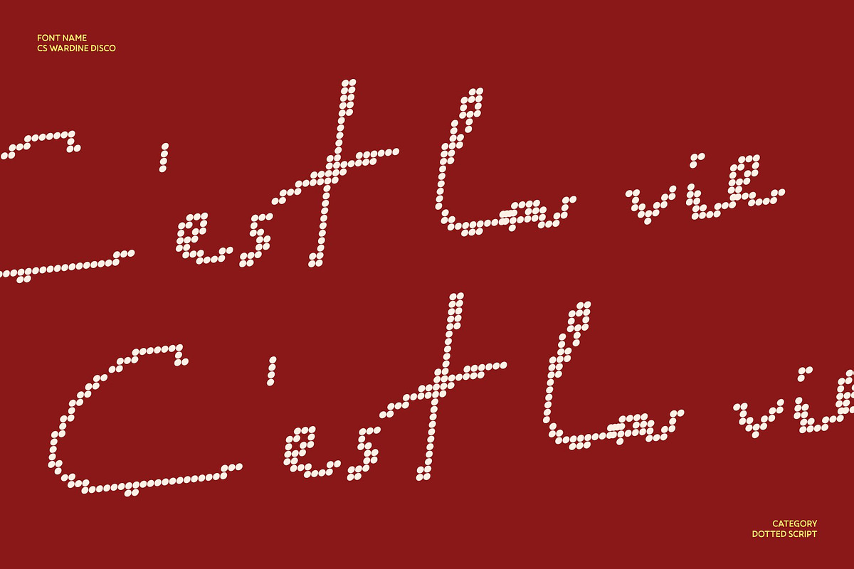 CS Wardine Disco, a Script Font by Craft Supply Co. (Photo 6 of 8)