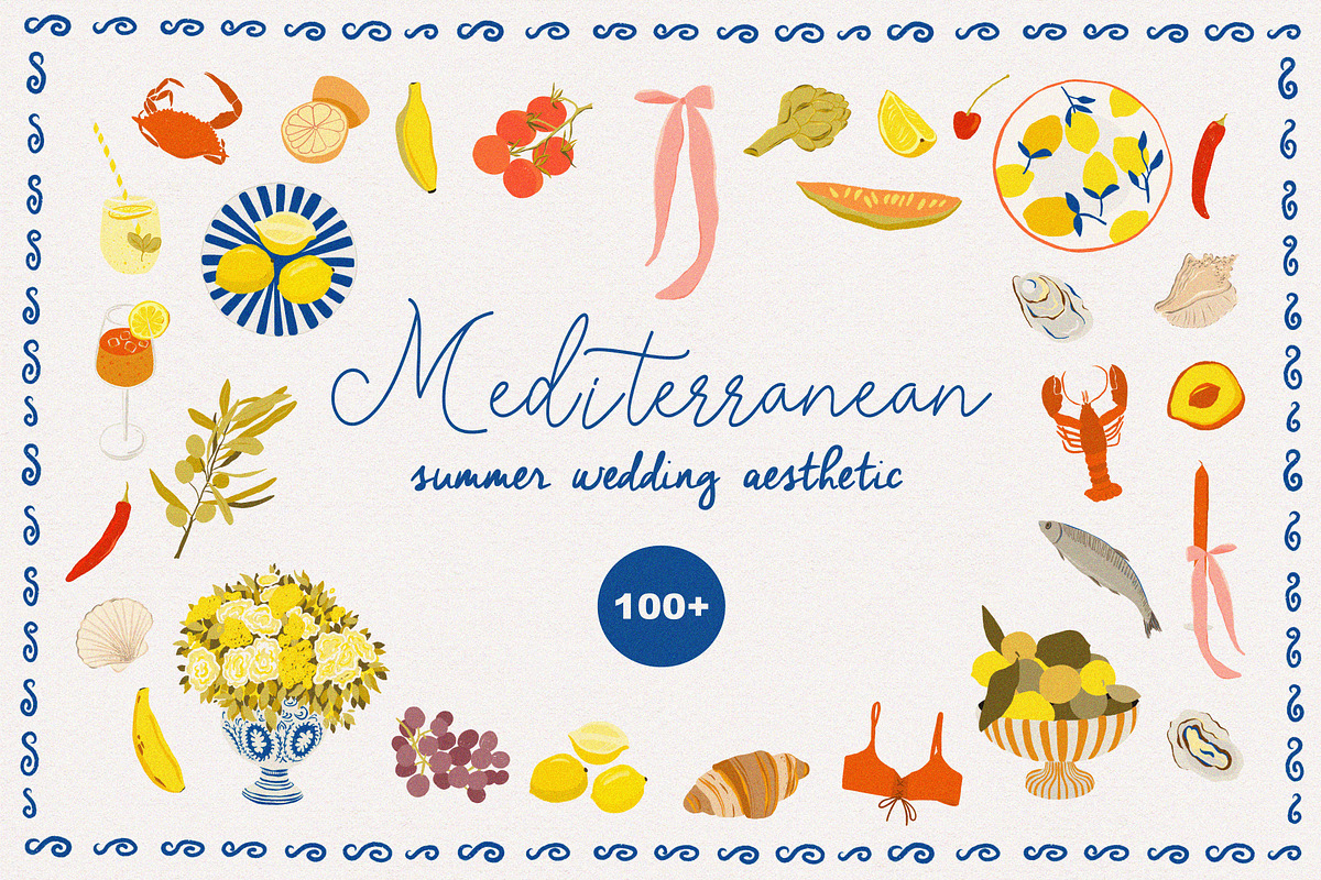 Mediterranean Summer aesthetic, an Object Graphic by lokko studio (Photo 1 of 9)