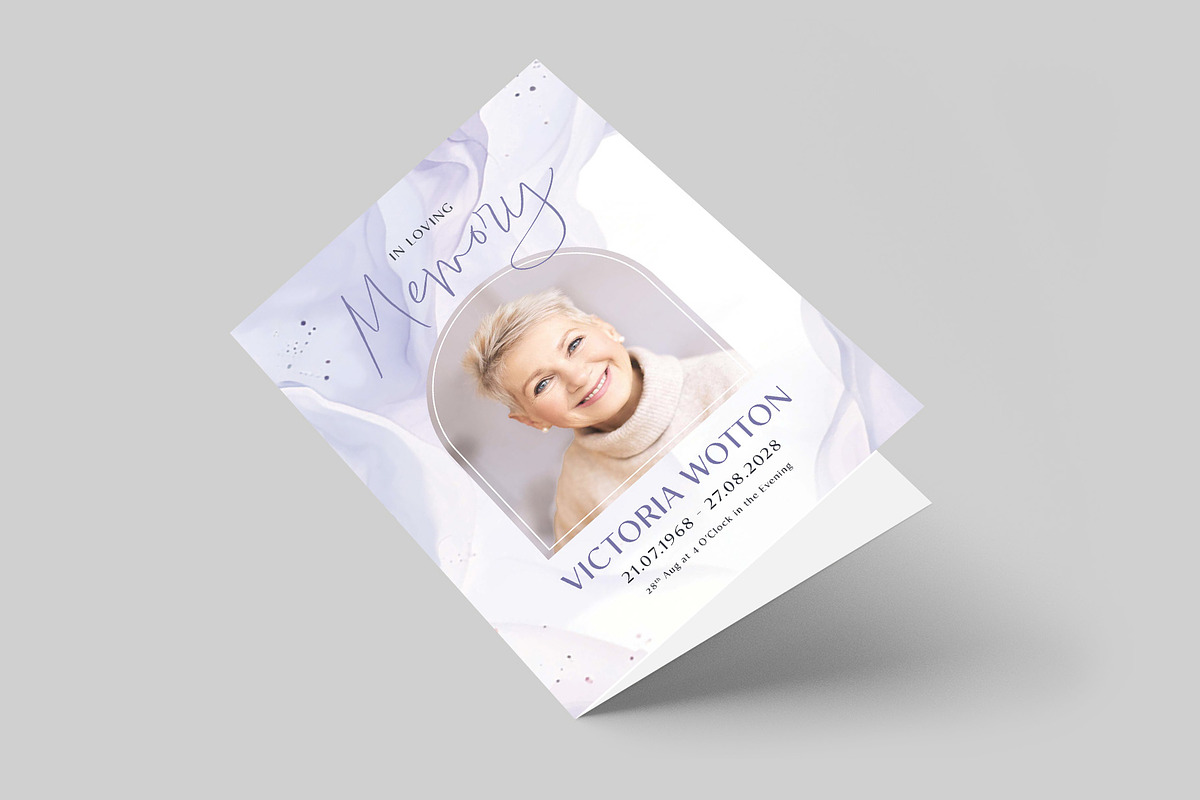 Purple & White Funeral Template, a Flyer Template by BrandPacks (Photo 4 of 6)