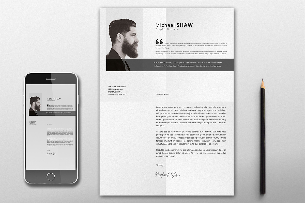 Michael Resume Template, a Resume Template by Nina Shaw (Photo 2 of 10)