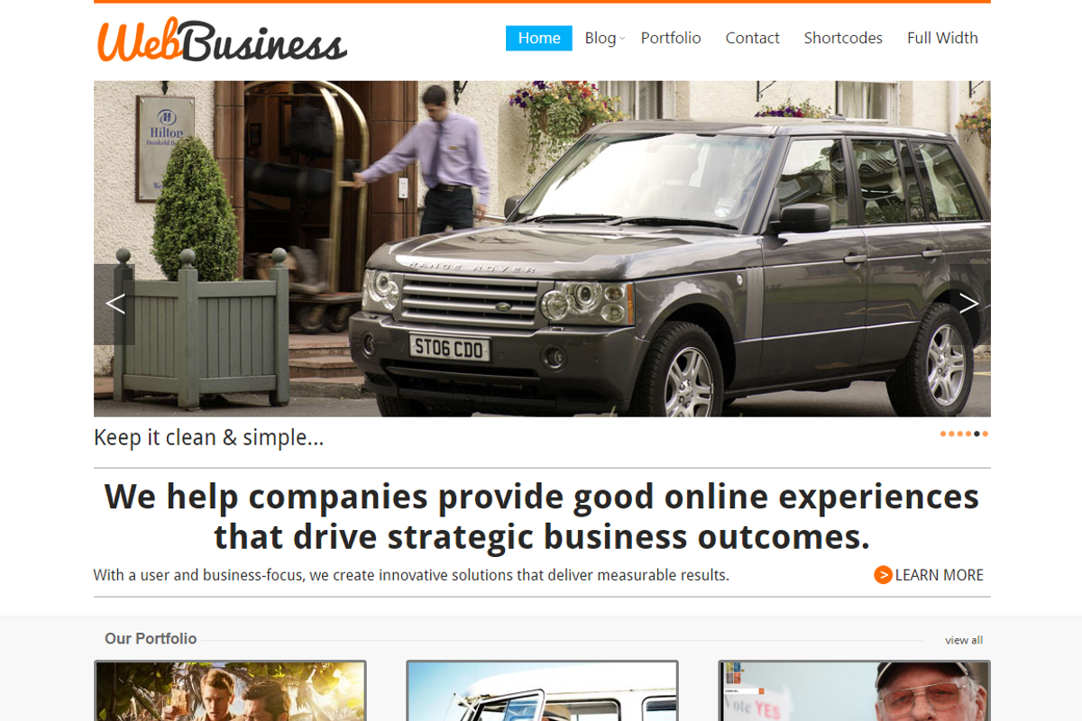 WebBusiness Business Portfolio Theme, a WordPress Template by Magazine3