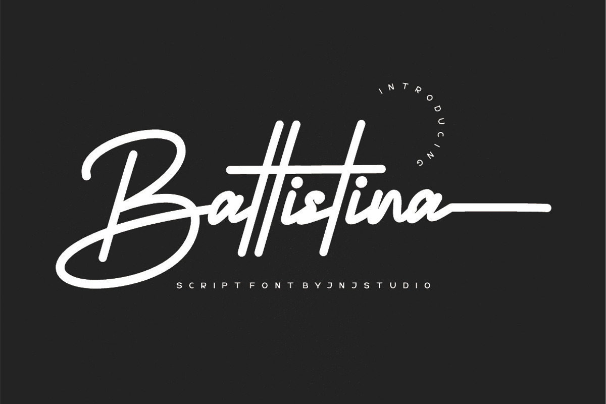 Battistina, a Script Font by JNJ Studio (Photo 1 of 10)