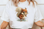 Whimsical Funny Summer Squirrel Clip, an Illustration by Designworld (Thumbnail 5 of 10)
