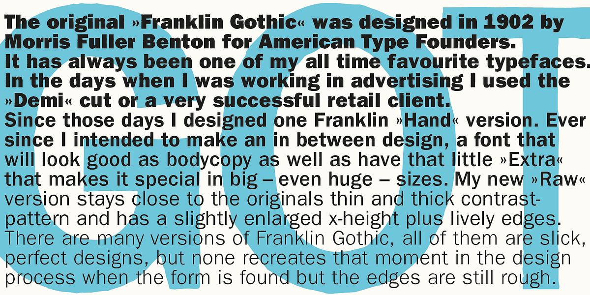 Franklin Gothic Raw, a Sans Serif Font by Wiescher-Design (Photo 6 of 6)
