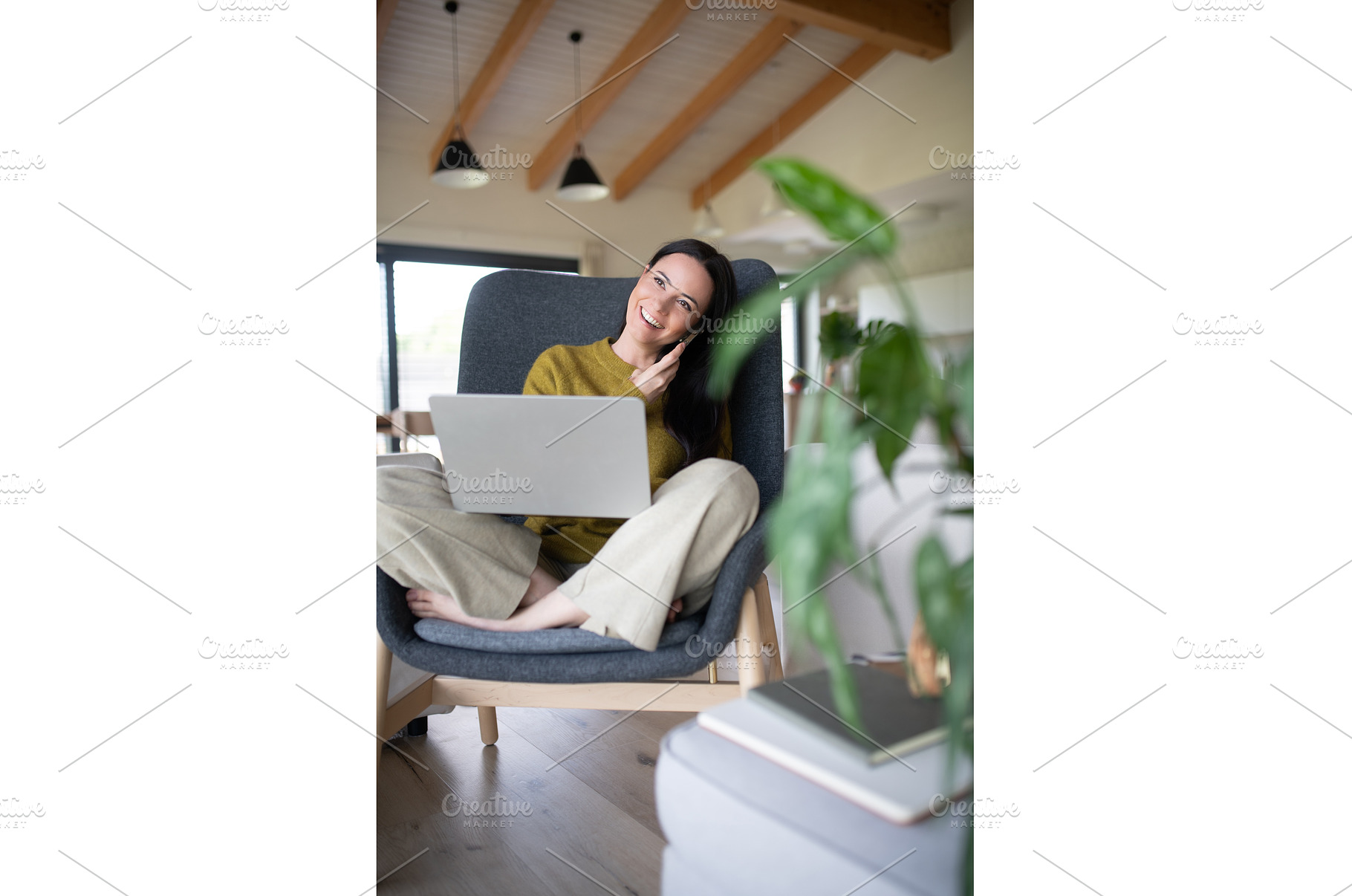 Female freelancer working from home, a Person Photo by HalfPoint