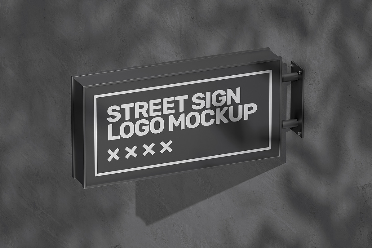 Street Sign Mockup (32 PSD Scenes), an Advertising Mockup by Traint (Photo 28 of 50)
