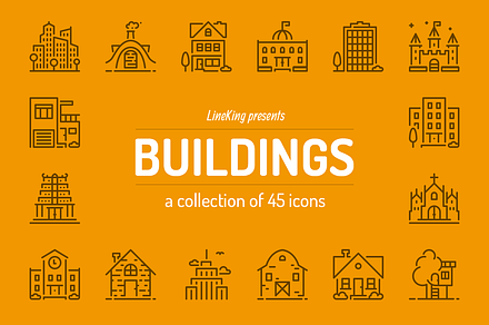 Buildings Line Icons