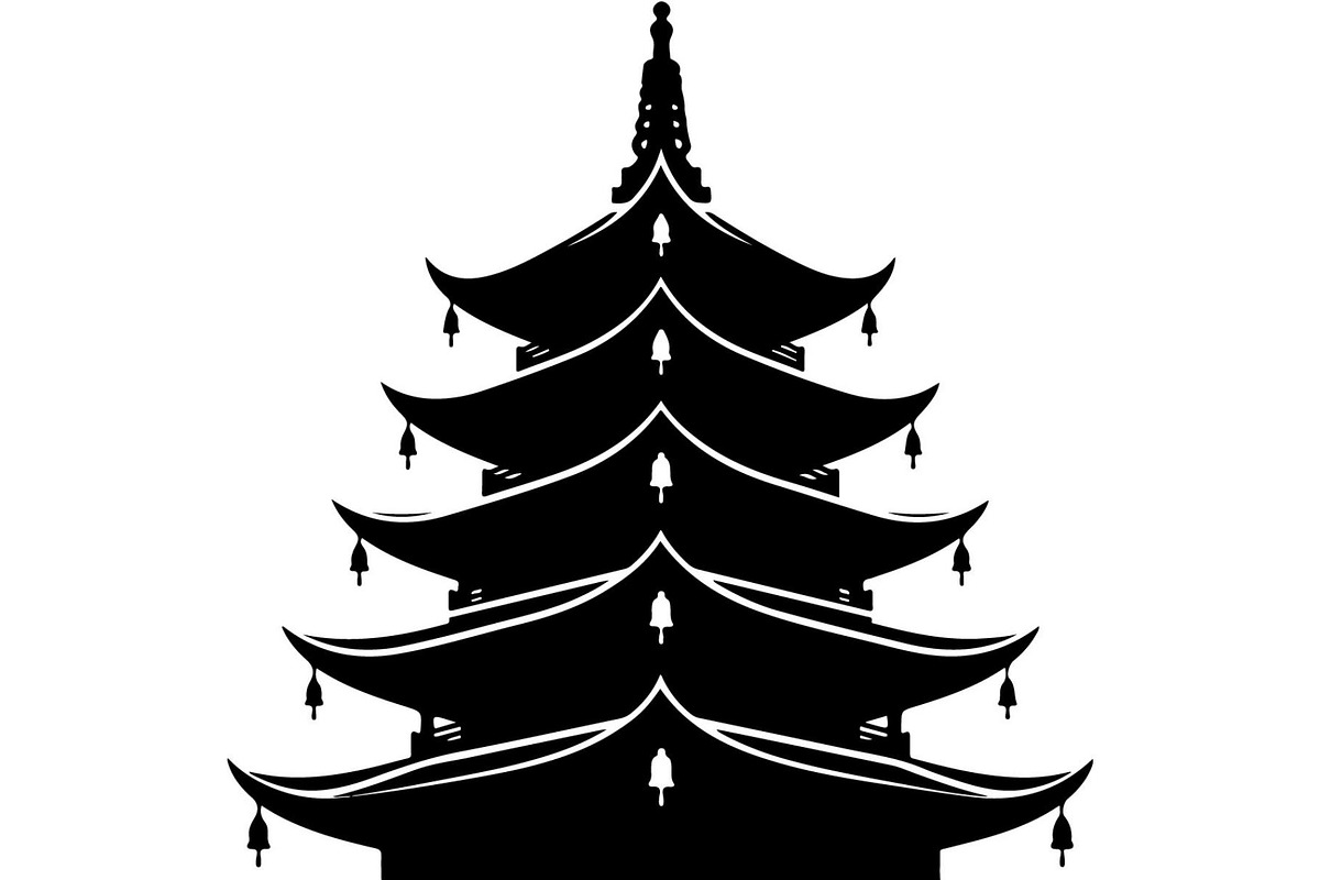Pagoda Temple Silhouette, an Object Graphic by Creativeshirt (Photo 13 of 20)