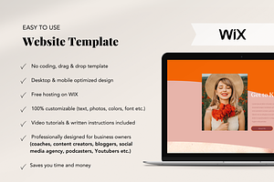 WIX Website Template Colorful Retro