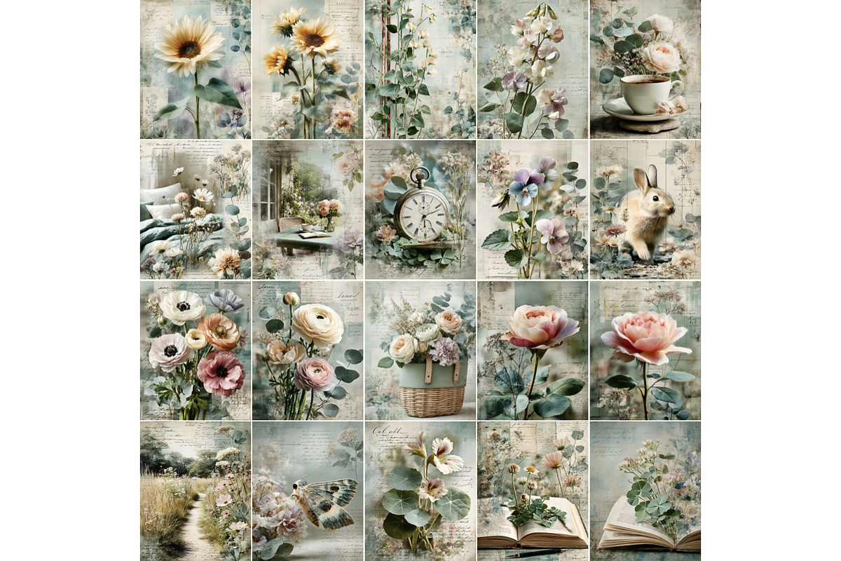 Herbal Meadow Garden Junk Journals, a Decorative Illustration by Nicole Branger Art (Photo 8 of 15)