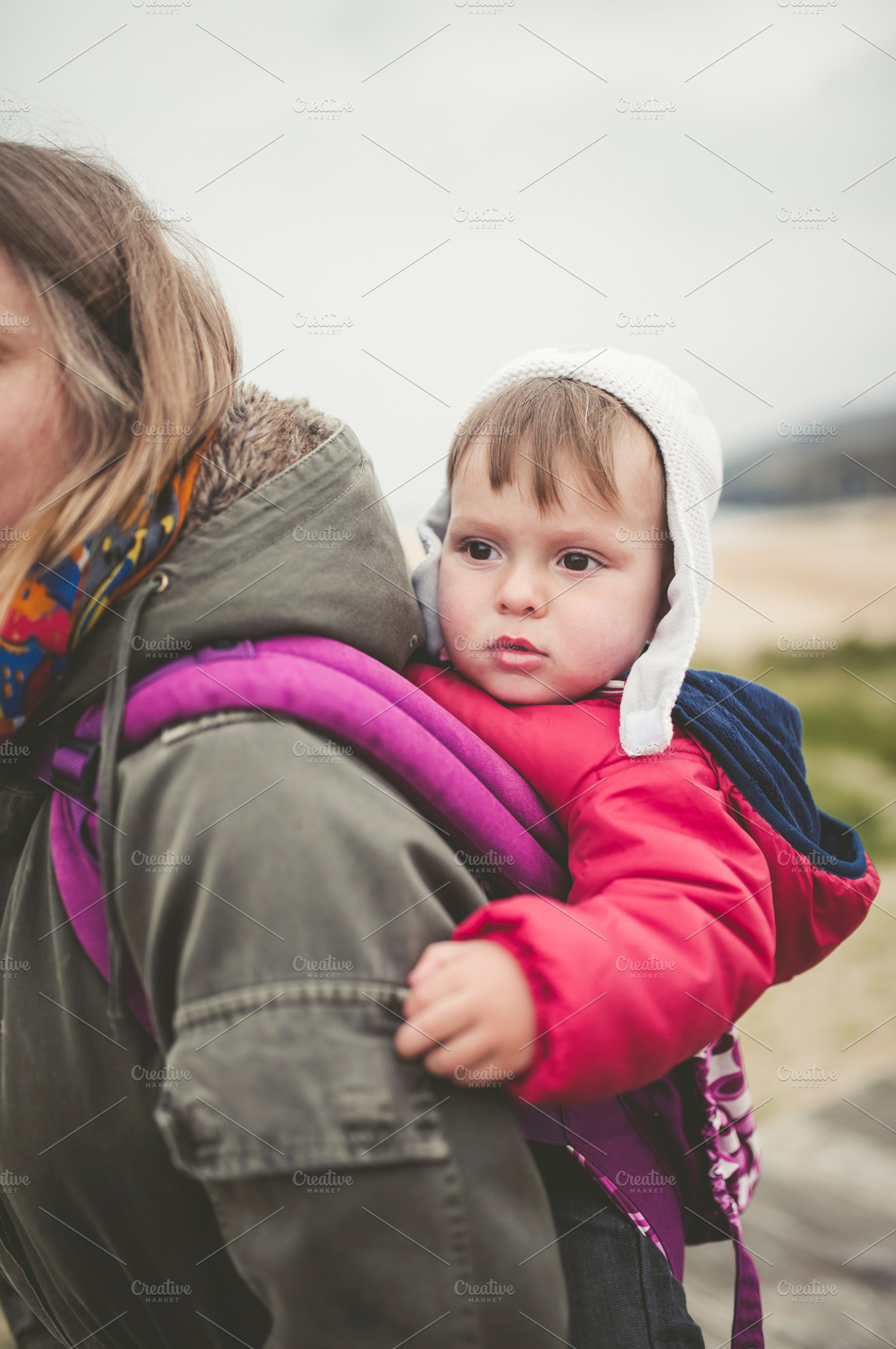 Mother carrying her toddler featuring baby, family, and mother, a Person Photo by Photoweb00