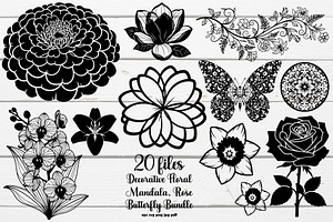 Decorative Floral Mandala Rose Butte, an Object Illustration by Designer_Momina