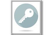 Key Flat Icon, an Outline Icon by FineArtStudio (Thumbnail 2 of 3)