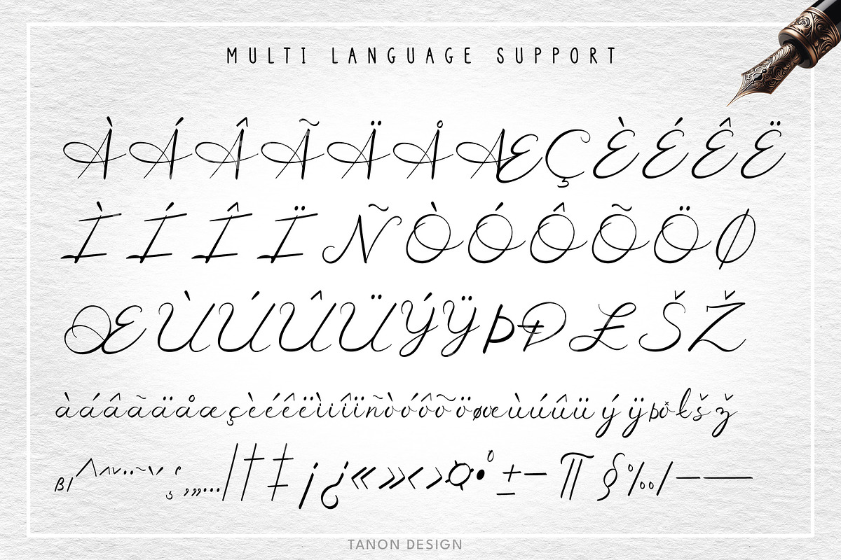 Wedding Signature Calligraphy Fonts, a Script Font by Tanondesign (Photo 4 of 5)