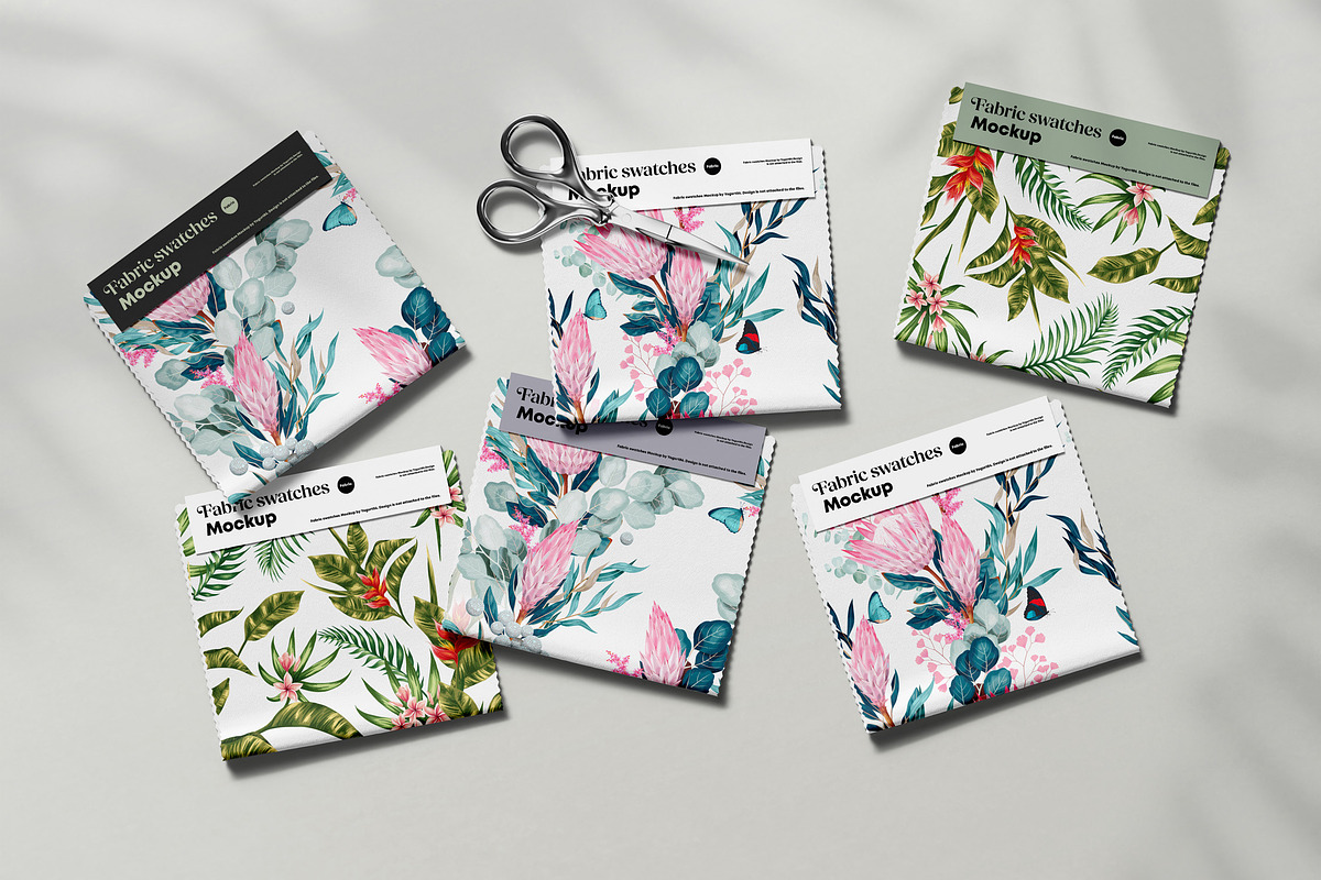 Fabric Swatches Mockup, a Household Mockup by Yogurt86 (Photo 9 of 11)