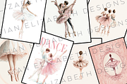 21 Ballet girls nursery Wall Art, a Background Graphic by Sian Elizabeth Designs (Thumbnail 2 of 5)