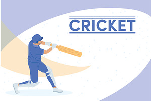 sport cricket player, a Person Illustration by studiogstock