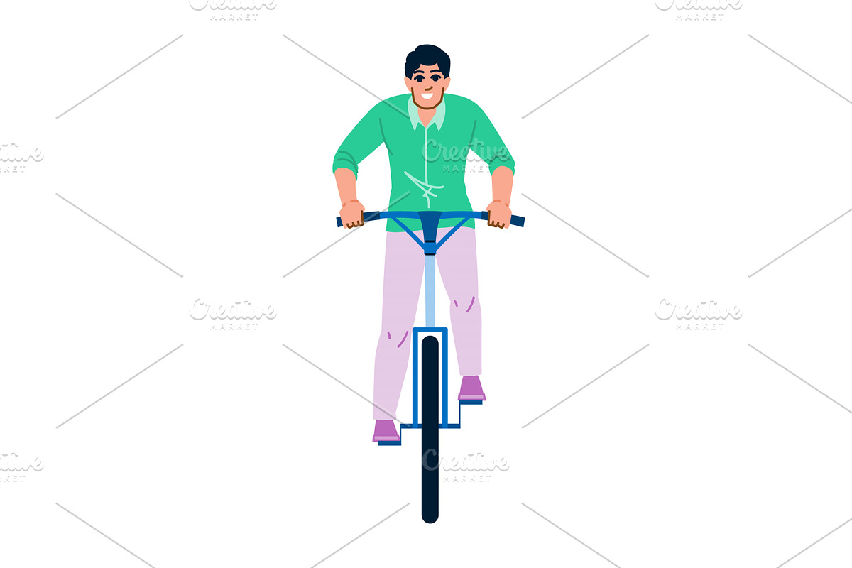 Young man riding one wheel electric, an Illustration by pikepicture