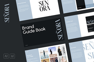 Senora - Brand Guidebook Template, a Branding & Logo Template by Hamdi Designs