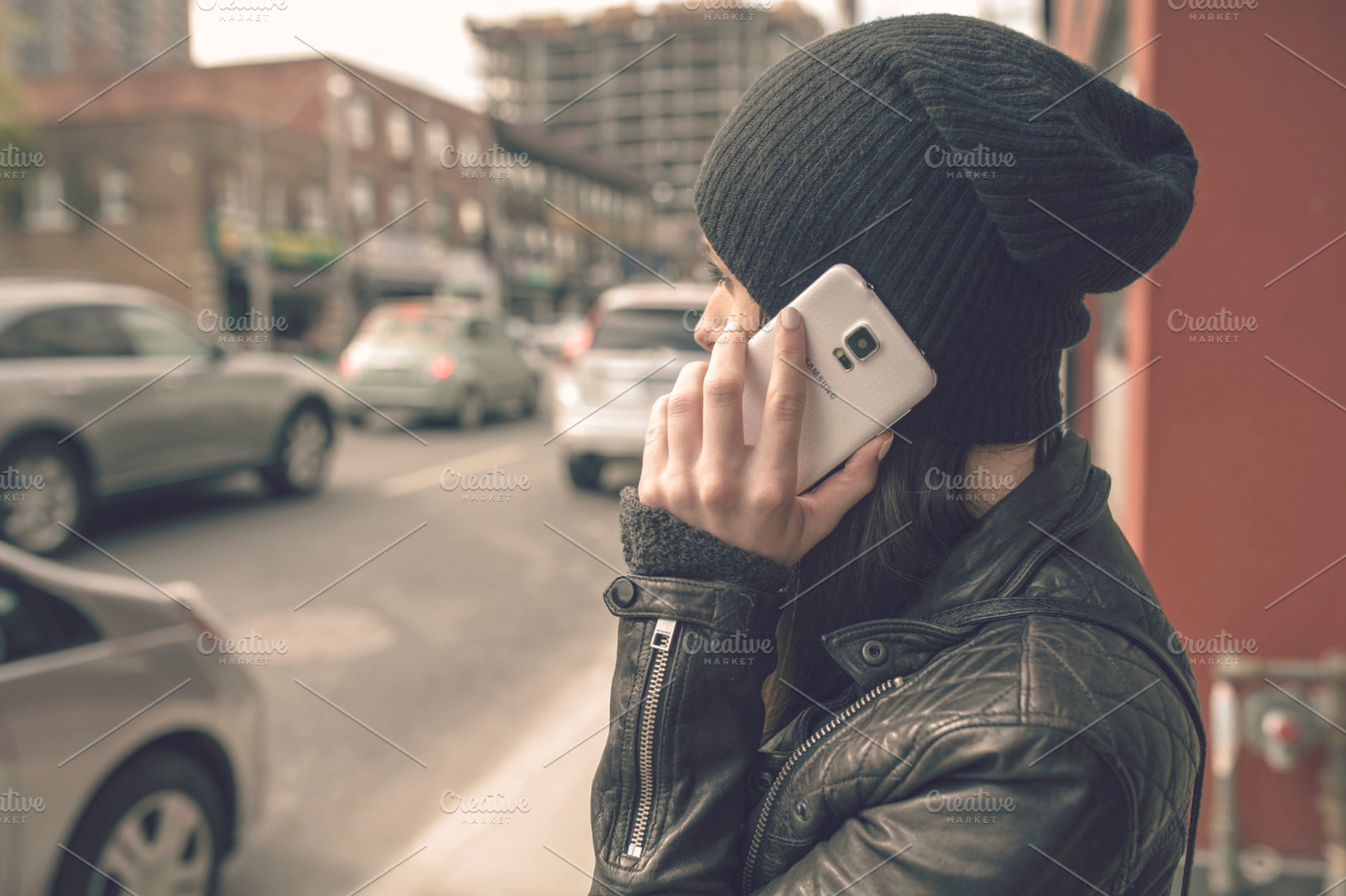 Woman Talking On Galaxy S5