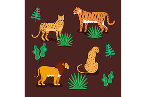 Tropical Four Animals