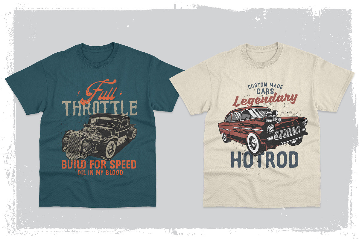 Vintage style hotrods collection, a Transportation Illustration by The BolzStudio (Photo 6 of 8)