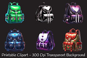 back to school backpack clipart, an Illustration by RobertsArt (Thumbnail 6 of 7)