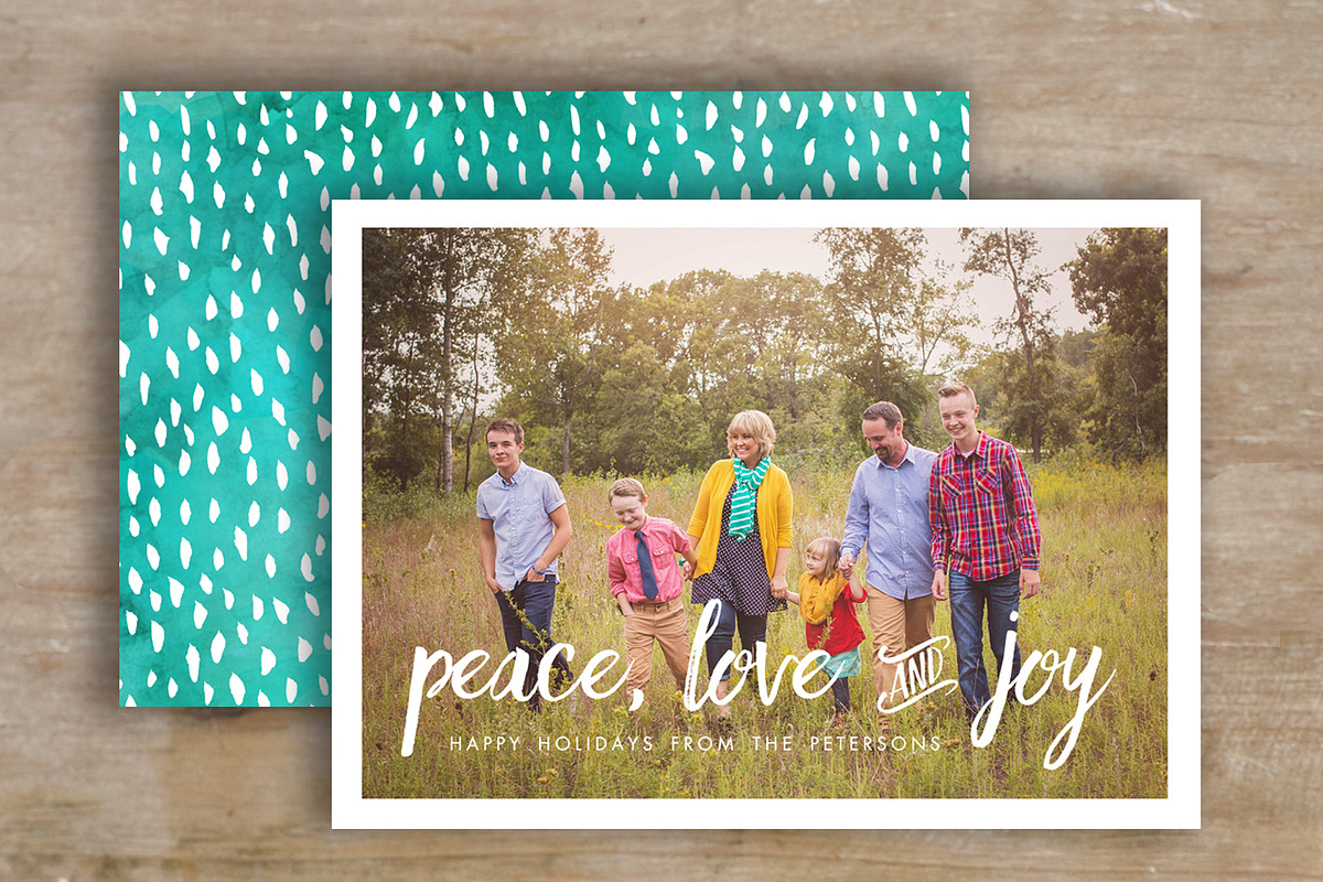 Christmas Card Template - Photoshop, a Card Template by Sweet Little Muse